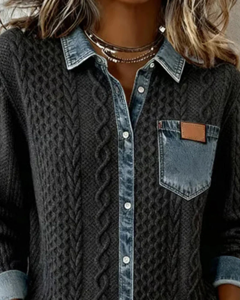 Juniper™ | Denim Patchwork Shirt