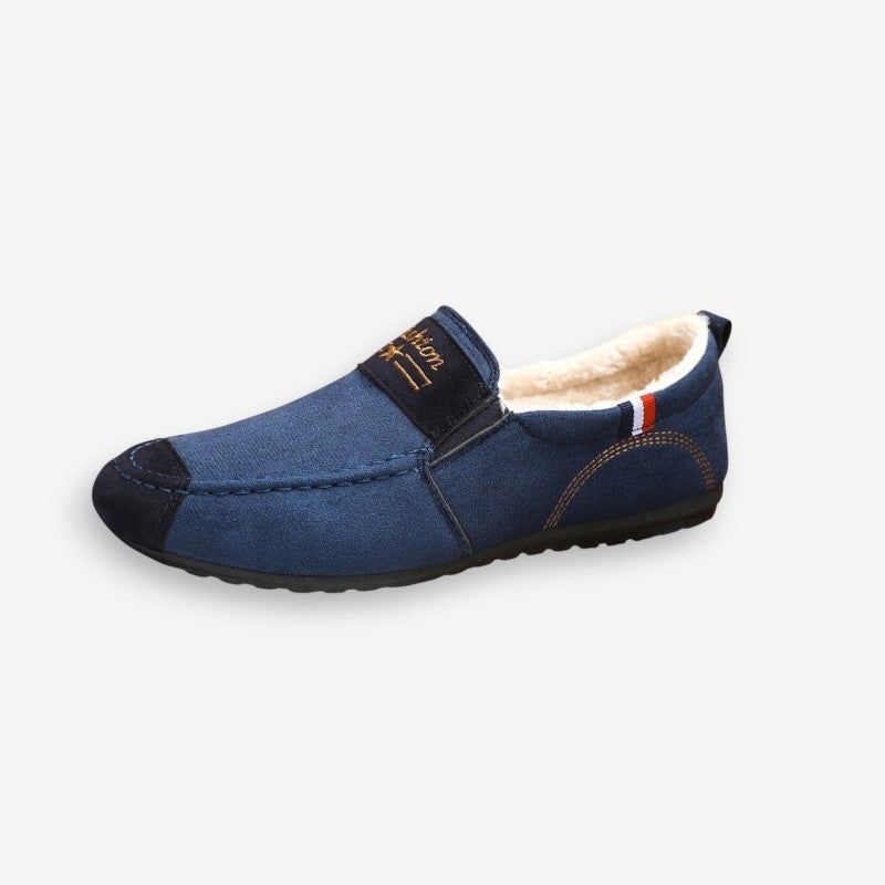 Sandra – Mocassins Slip-On Doublés Polaire avec Semelle Plate