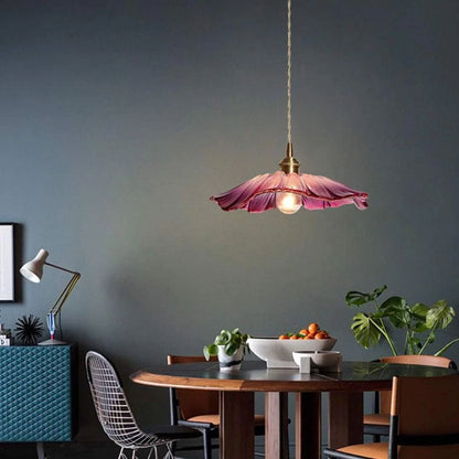Cullivan Flower Hanglamp Glas Metaal Rood E27 Eettafel Verlichting Vintage Bloem Lamp Hal Sfeerverlichting | Restfield