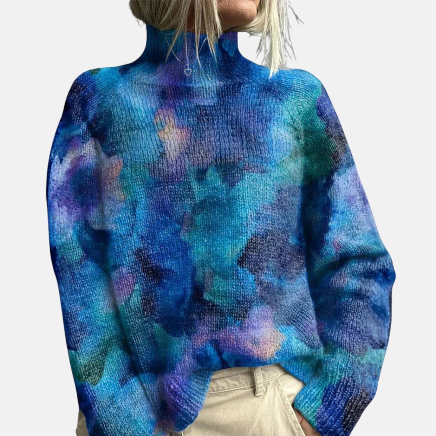 Aimelie - Pulover Elegant cu Guler Înalt
