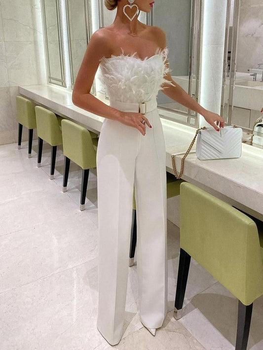 Jumpsuit mit Rohrentop für Damen, eleganter Einteiler für Events, Abende und Anlässe