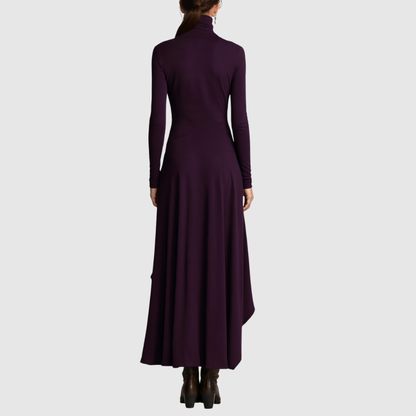 Eliška – Elegancka asymetryczna sukienka maxi o luźnym kroju