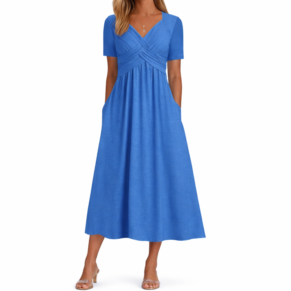 Mirtilla™ V-Ausschnitt Sommerkleid – stilvoll, luftig und vielseitig