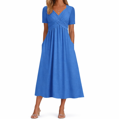 Mirtilla™ V-Ausschnitt Sommerkleid – stilvoll, luftig und vielseitig