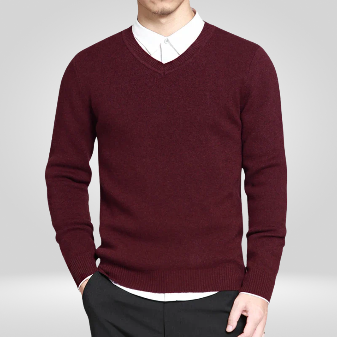 Casual V-Neck Sweater for Men's