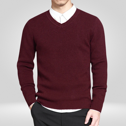 Casual V-Neck Sweater for Men's