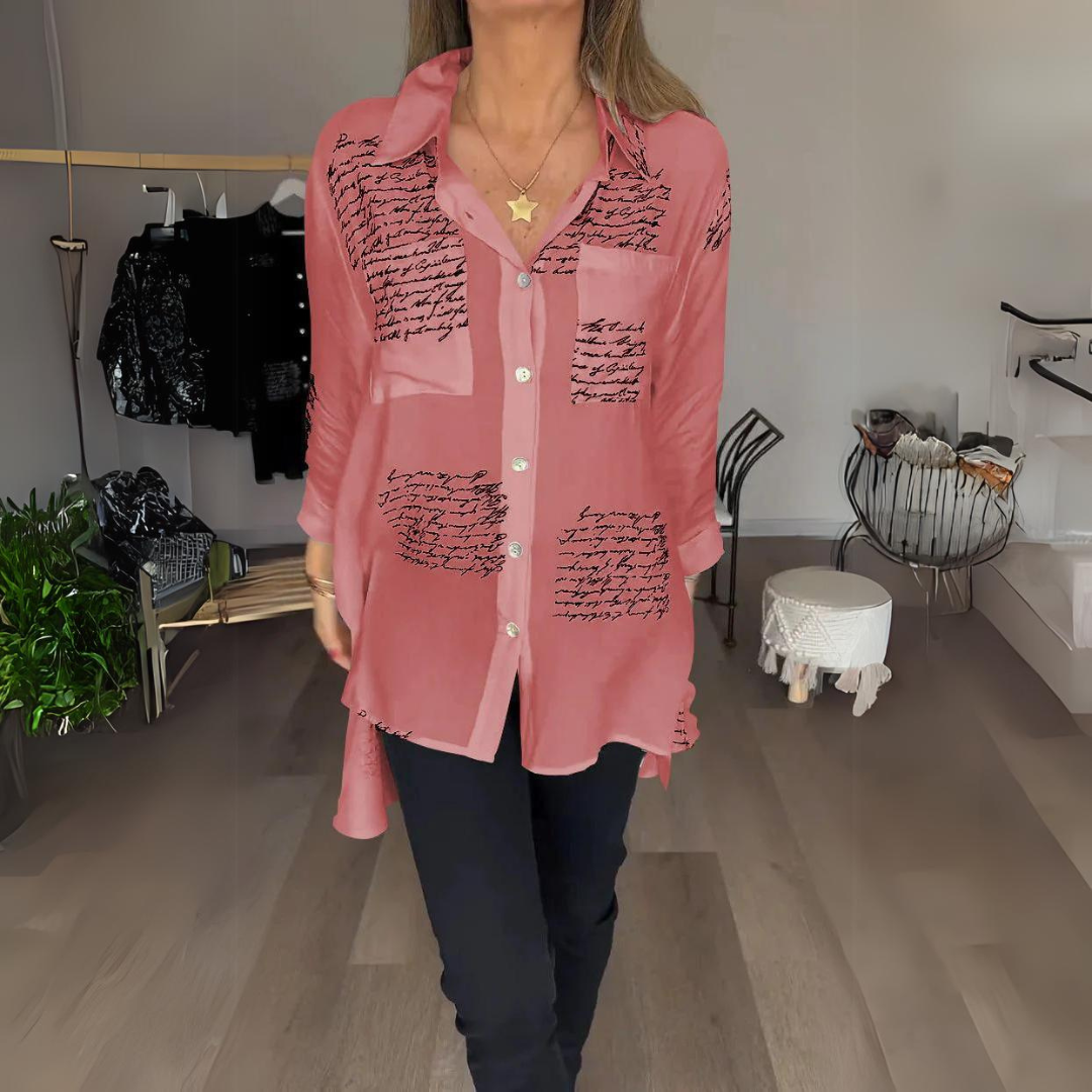 Handwritten Button-Up Shirt