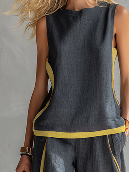 Dornika | Linen Sleeveless Co-ord Set