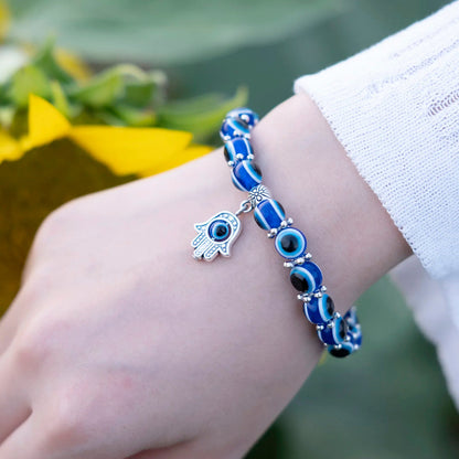 Eliani – Saphira Fußkette mit Bettelanhänger Böser Blick