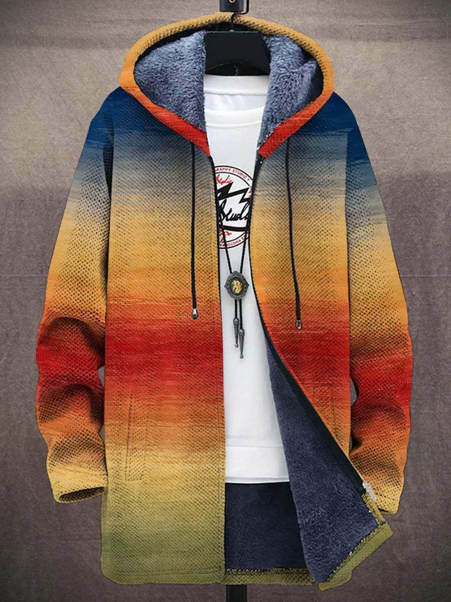 Veste femme à capuche imprimé artistique – veste polaire streetwear chaude