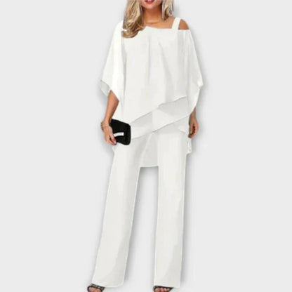 Celeste | Elegant Chiffon Jumpsuit Set