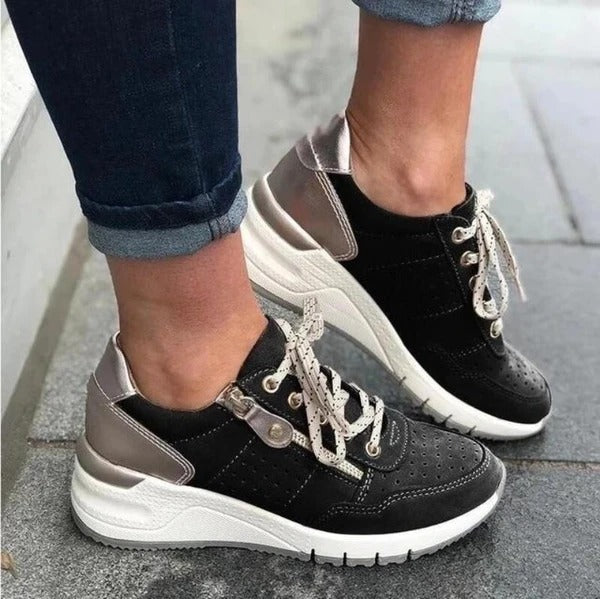 Damen bequeme Wanderschuhe mit Stütze und Dämpfung