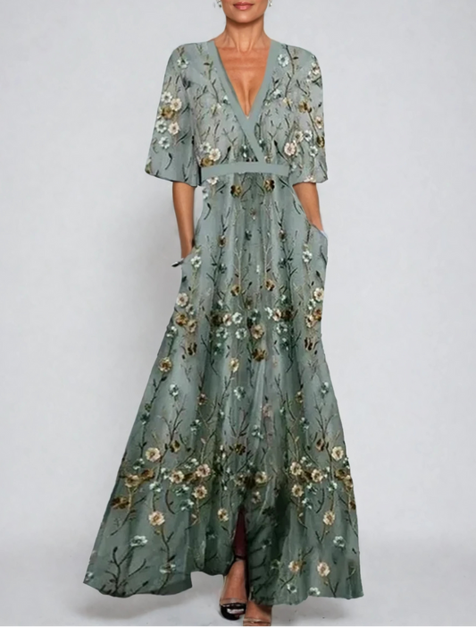June | Embroidered Maxi Dress