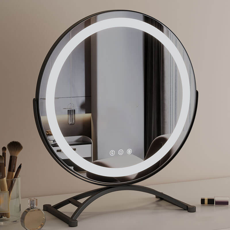 Make-up Spiegel LED Verlichting Oplaadbaar 40cm 360° Draaibaar Dimbaar 3 Lichtmodi