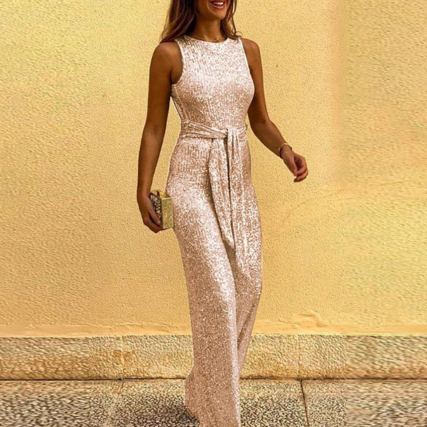 Ärmelloser Party-Jumpsuit Damen – Figurbetont & Festlich – Amira