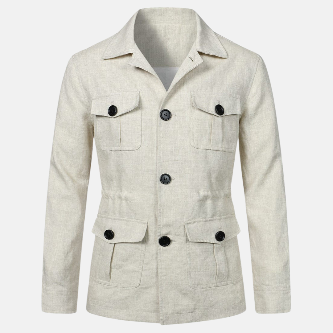 Vince Veste Homme Élégante – Style Classique avec Multiples Poches & Fermeture à Boutons