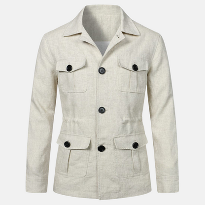 Vince Veste Homme Élégante – Style Classique avec Multiples Poches & Fermeture à Boutons