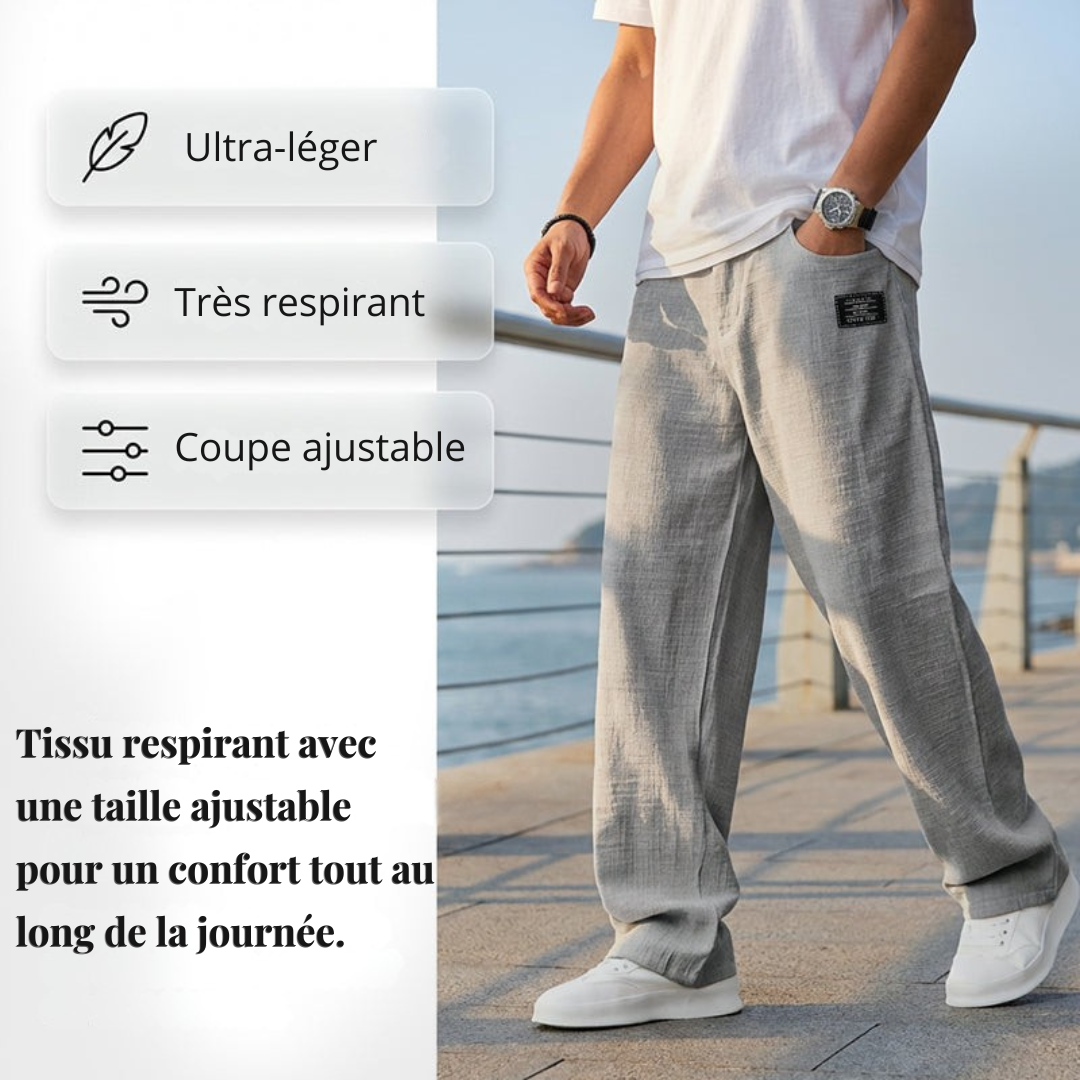 Duval Paris™ | Pantalon léger à jambes droites