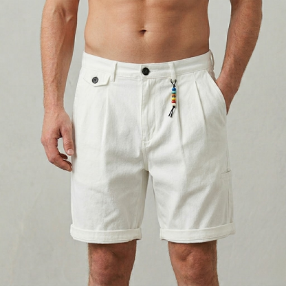 Men's Linen Chino Bermuda Casual Shorts