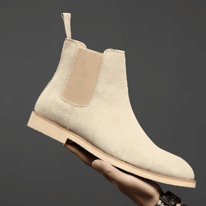 Men’s Suede Footwear Classic Slip Boots On Ankle Style for Casual and Smart-Casual Wear
