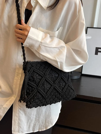 Woven crossbody bag
