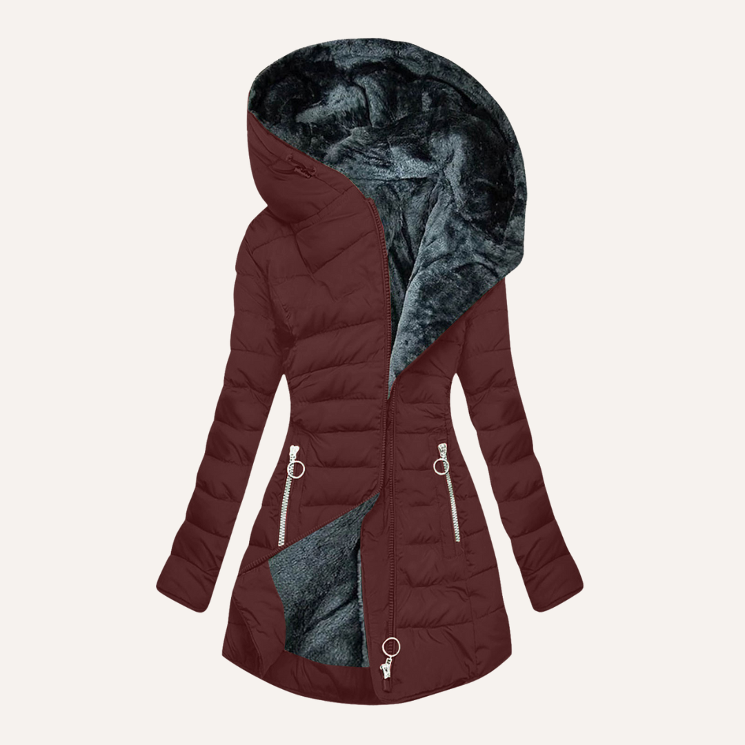 Gina - Manteau d'Hiver Chaud avec Capuche