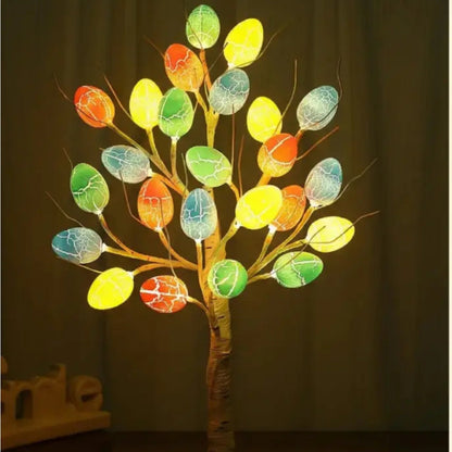 SpringAura - Colorful LED Easter Light Tree for Festive Home Decor
