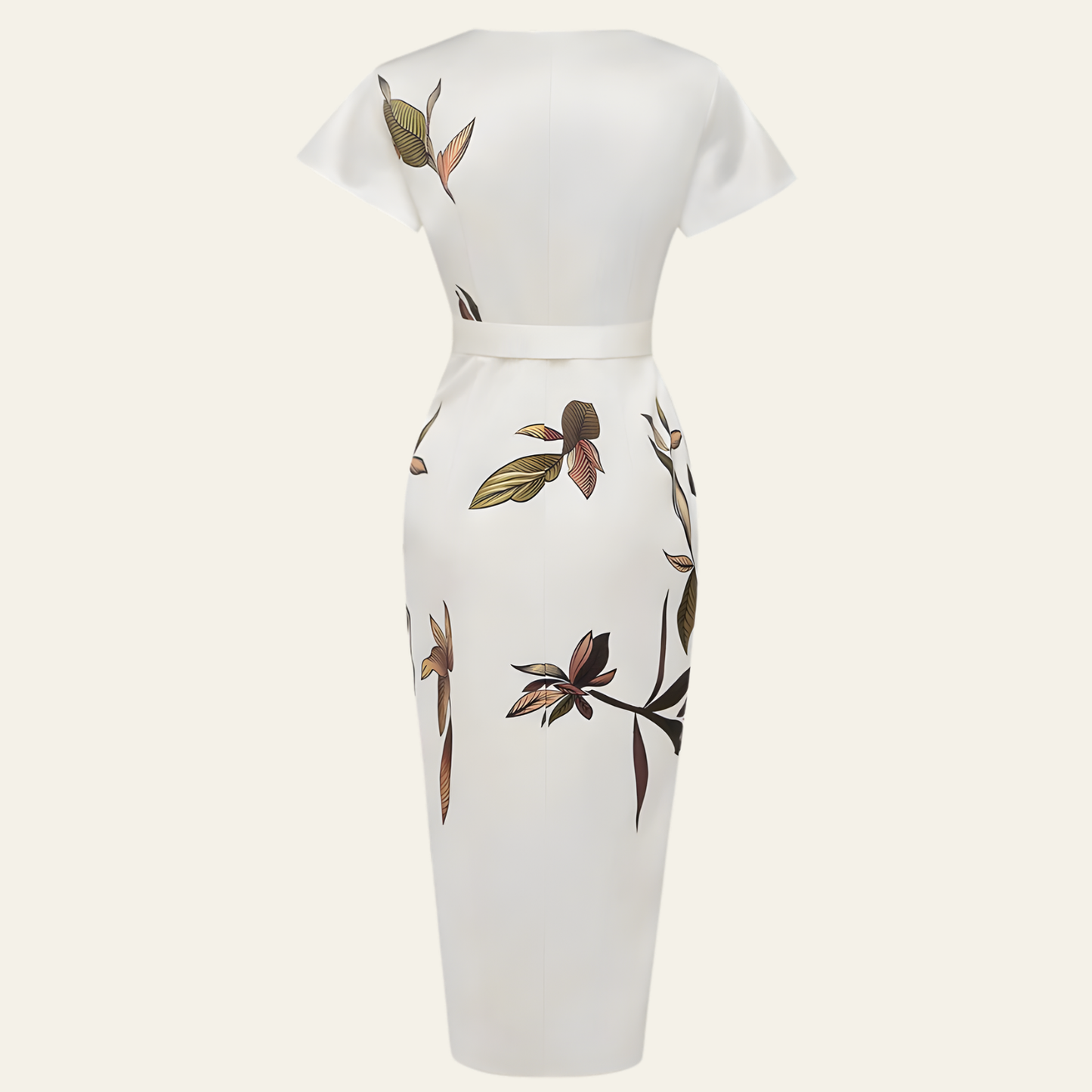 Valeria | Elegant omslagskjole med botanisk print