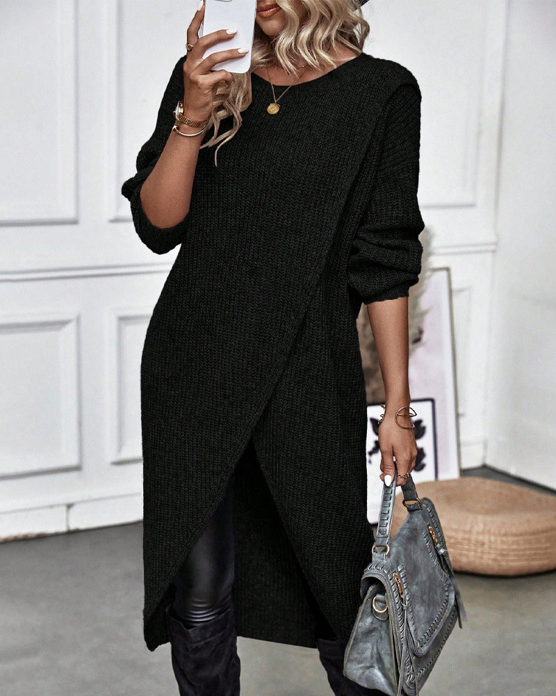 Kiara™ | Long, Simple Knit Dress for Women