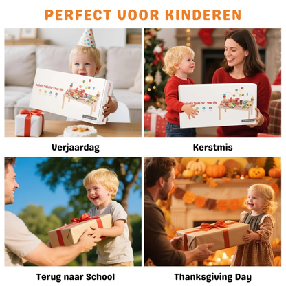 PlayTableix – 7-in-1 Montessori Houten Activiteitentafel