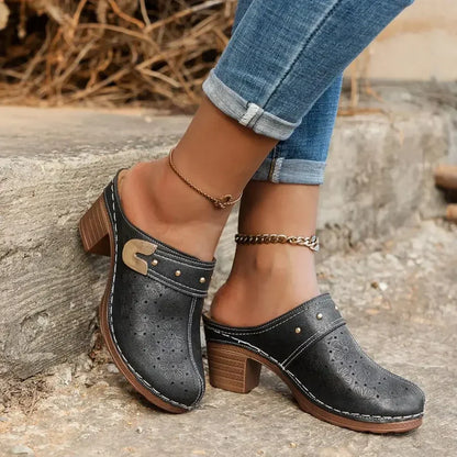 Anvaya | Sandaaltjes met gesloten teen en plateauzool voor dames – stevige instapschoenen voor casual wandelingen