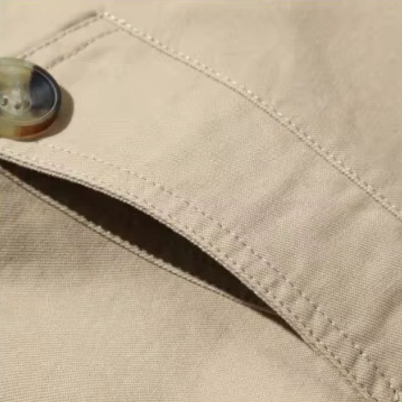Trench-coat homme manches longues avec col à revers