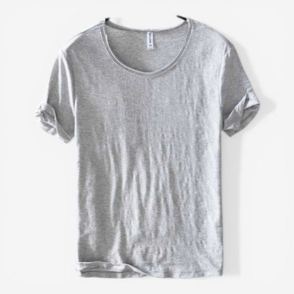 Arnaud – Chemise à manches courtes et col rond à coupe ample