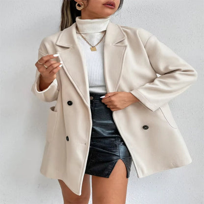 Esmee – Manteau à manches longues avec col et fermeture à boutons