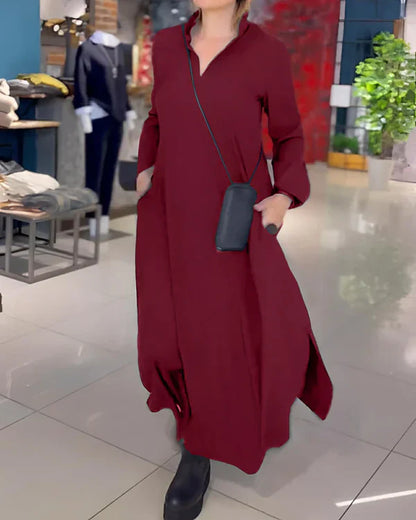 Loose Fit Maxi Dress with Slit – Effortless Aussie Style & Comfort