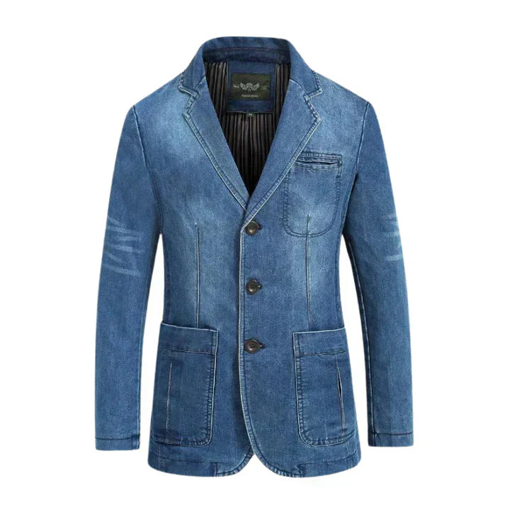 Kelvin | Men’s Trendy Formal Casual Denim Blazer