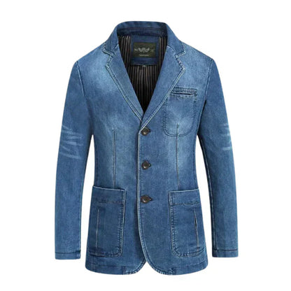Kelvin | Men’s Trendy Formal Casual Denim Blazer