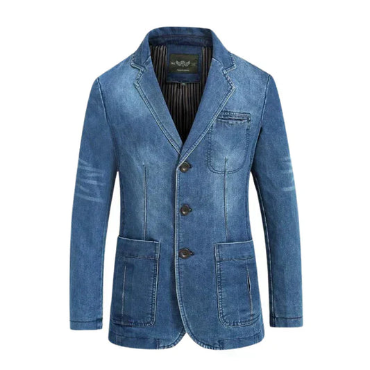 Kelvin | Men’s Trendy Formal Casual Denim Blazer