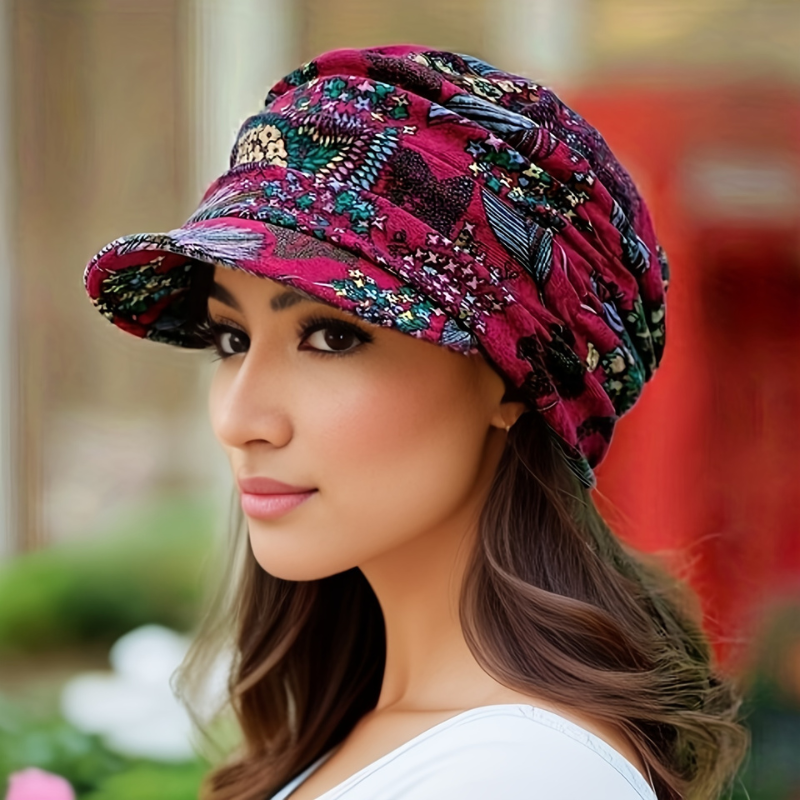Emilia Casquette à rabats pliables imprimé floral