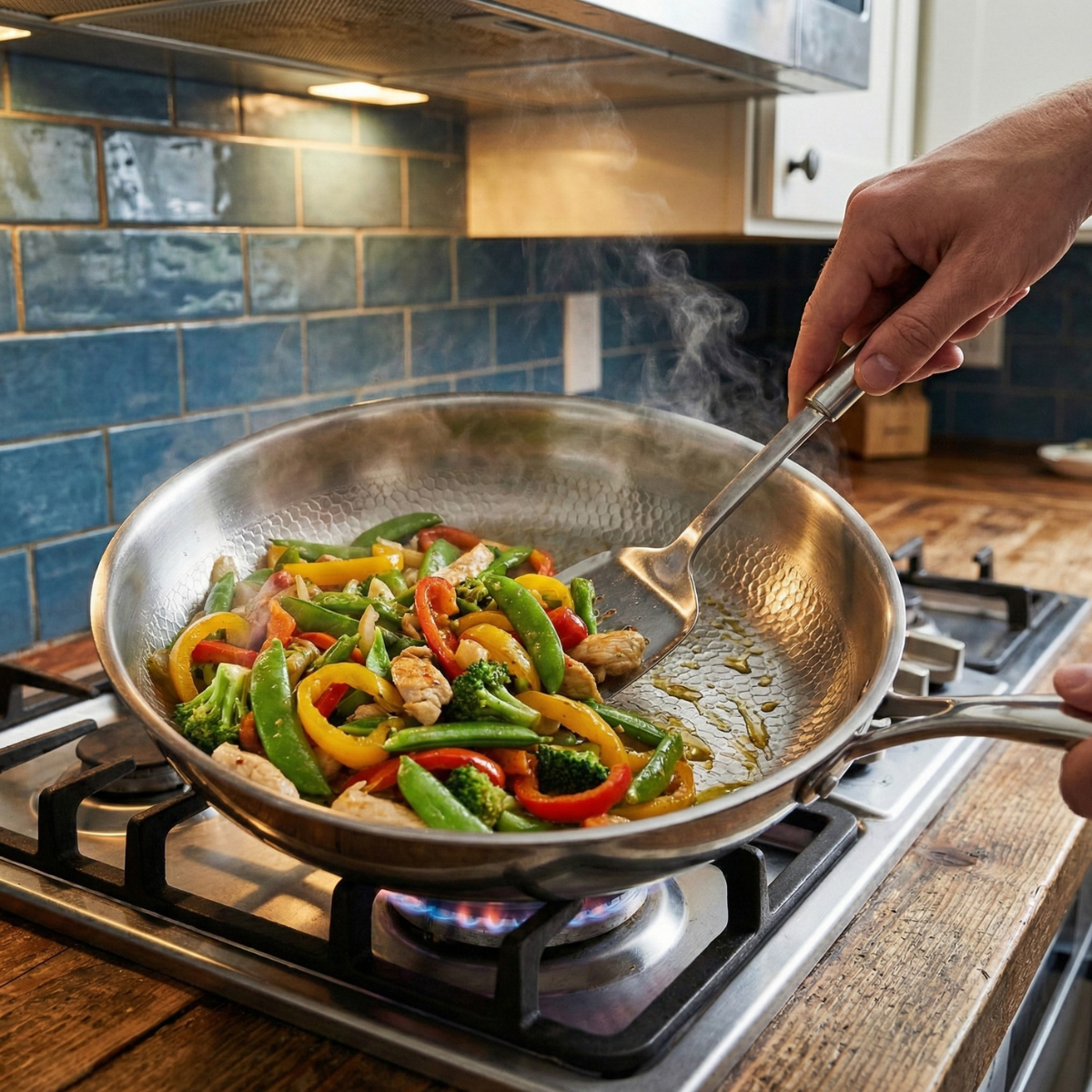 Hand-Hammered Titanium Pan - 3-piece set