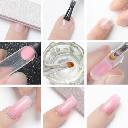 GlamCure – Alt i et Poly neglesæt med UV lampe for langvarige salonresultater