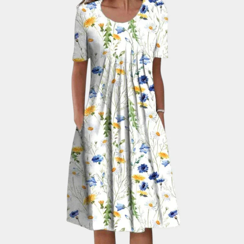 Sofía™ | Vestido Floral con Bolsillos, Estiloso y Casual