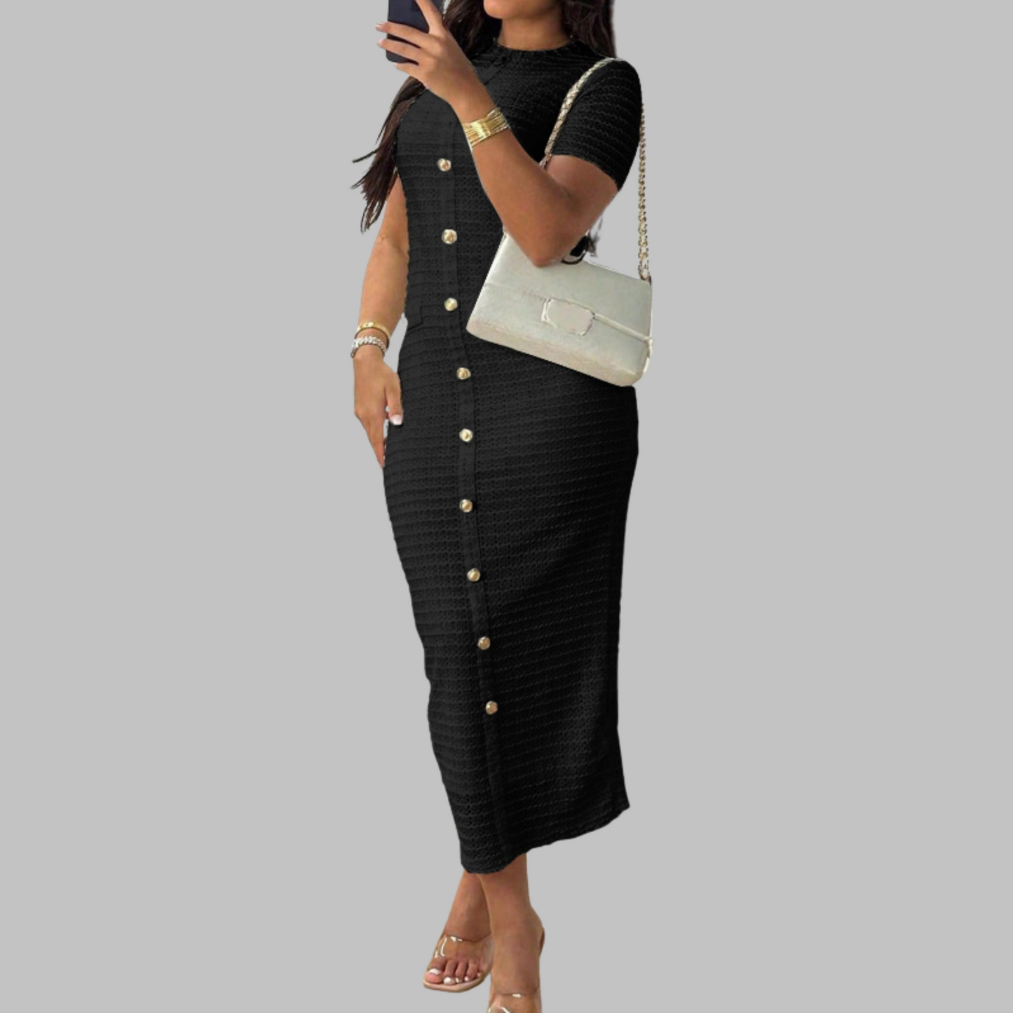 RACHEL - Elegant Round Neck Dress