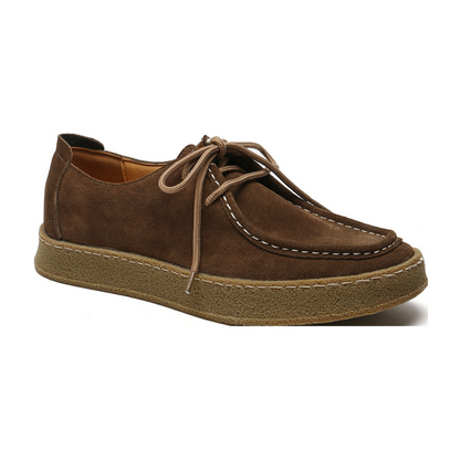 Men's Suede Moccasins Lace Up Flats