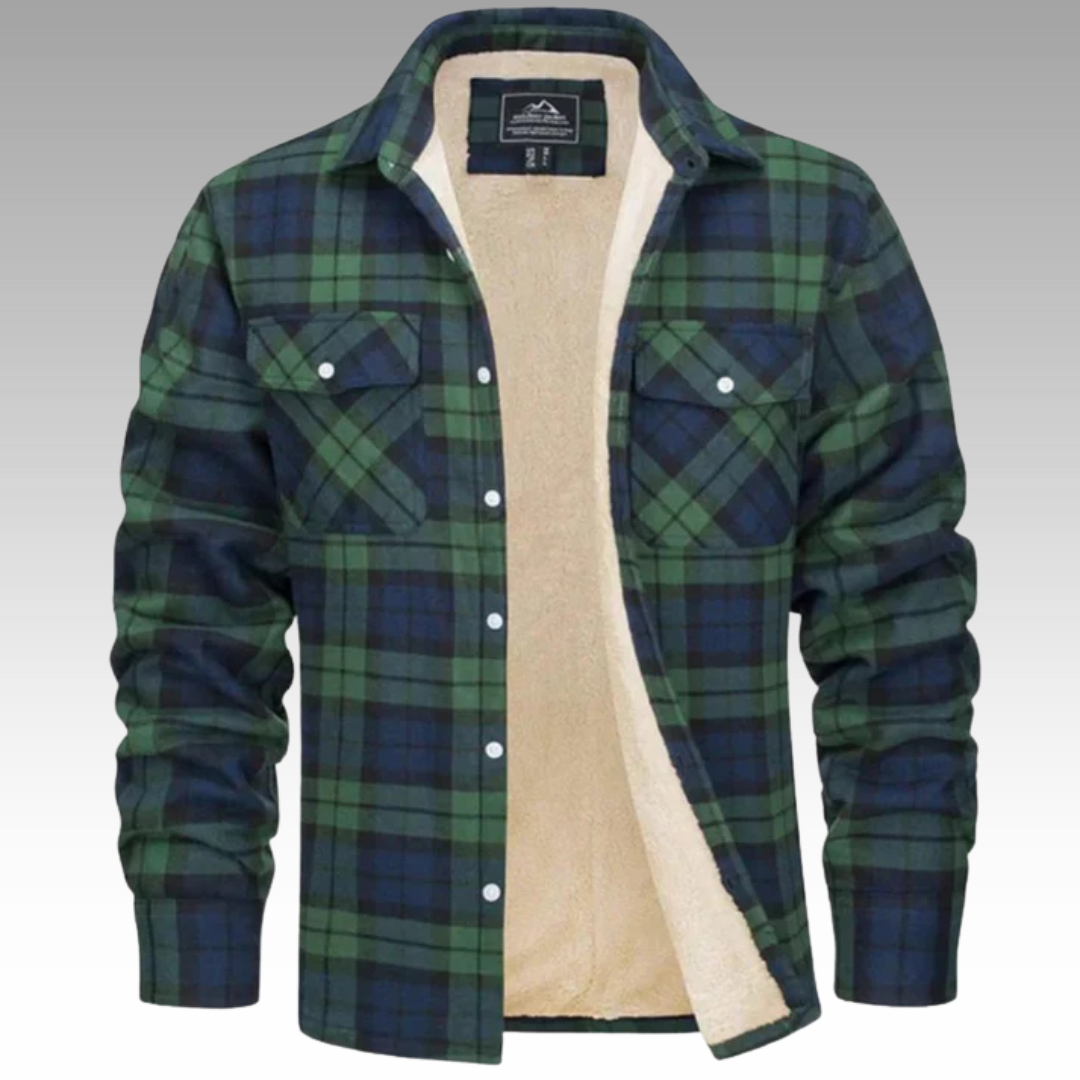 Varm Flanneljakke til Mænd - Komfort & Råt Outdoor-design