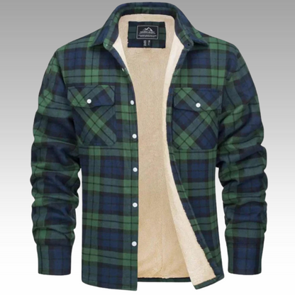 Varm Flanneljakke til Mænd - Komfort & Råt Outdoor-design