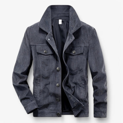 Veste classique en velours côtelé à boutons