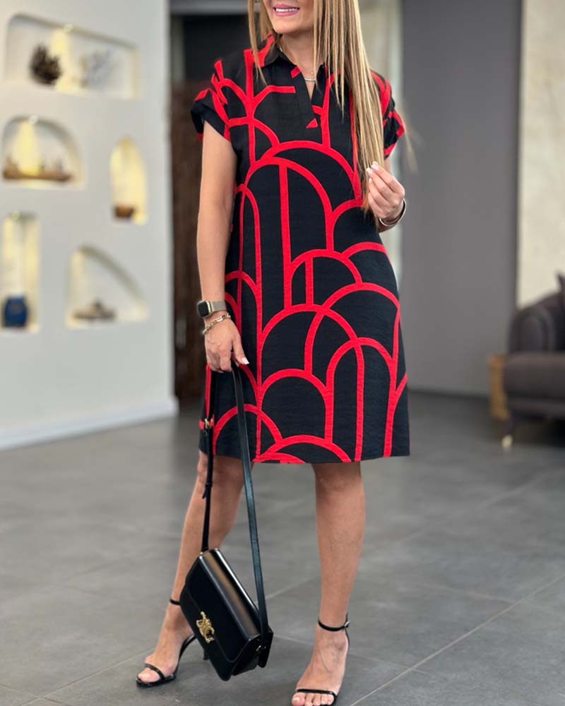 Dress with Short Sleeves