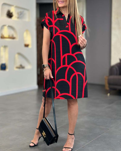 Dress with Short Sleeves