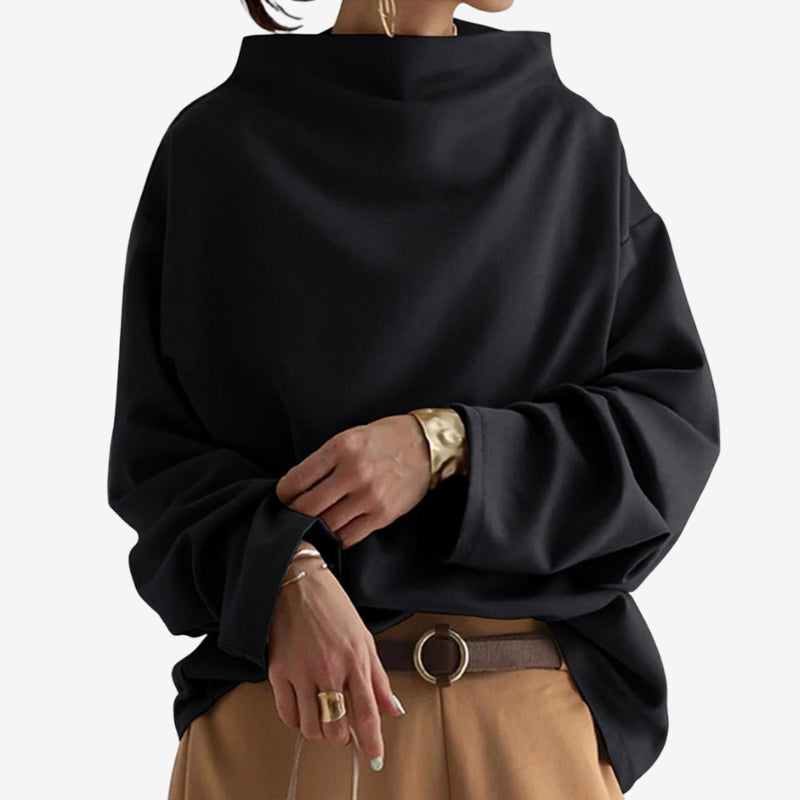 Celeste - Long sleeve oversized sweater with turtleneck